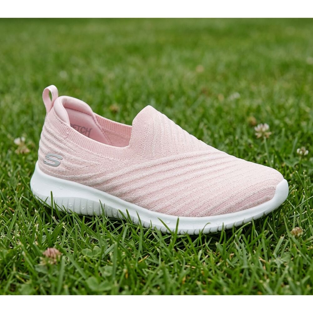 Skechers Women 8.5 Slip On Sneakers Air Cooled Memory Foam Stretch Fit Shoes
